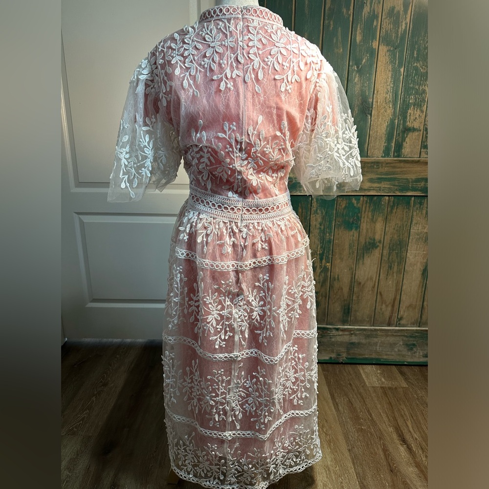 Ivy City Co | Dresses | Sicily Dress With Flutter Sleeves In Pink size 1x - Picture 12 of 17